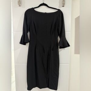 White House Black Market Black Bell Sleeve Dress